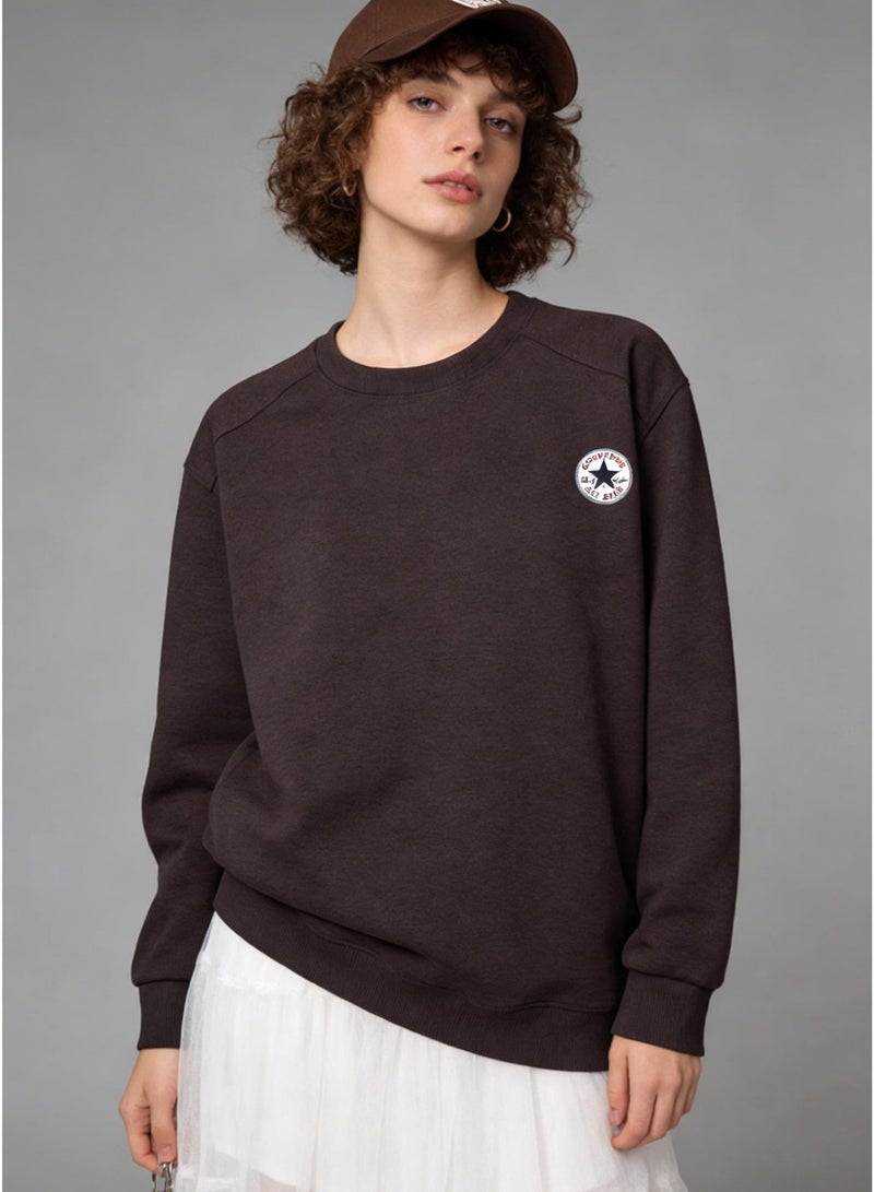 CONVERSE 2026 Converse Star Logo Unisex Crewneck Sweatshirt, Premium Cotton Blend Loose Fit Casual Pullover for Men & Women, Classic American Streetwear Essential - Image 1